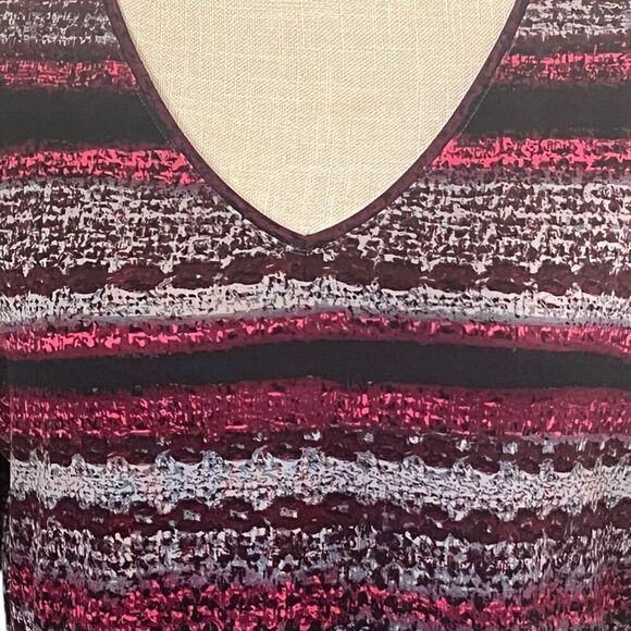 1 Piece, Medium Layered Look Top w/ 3/4 Sleeves, Scoop V Neck, New Directions - Picture 3 of 7